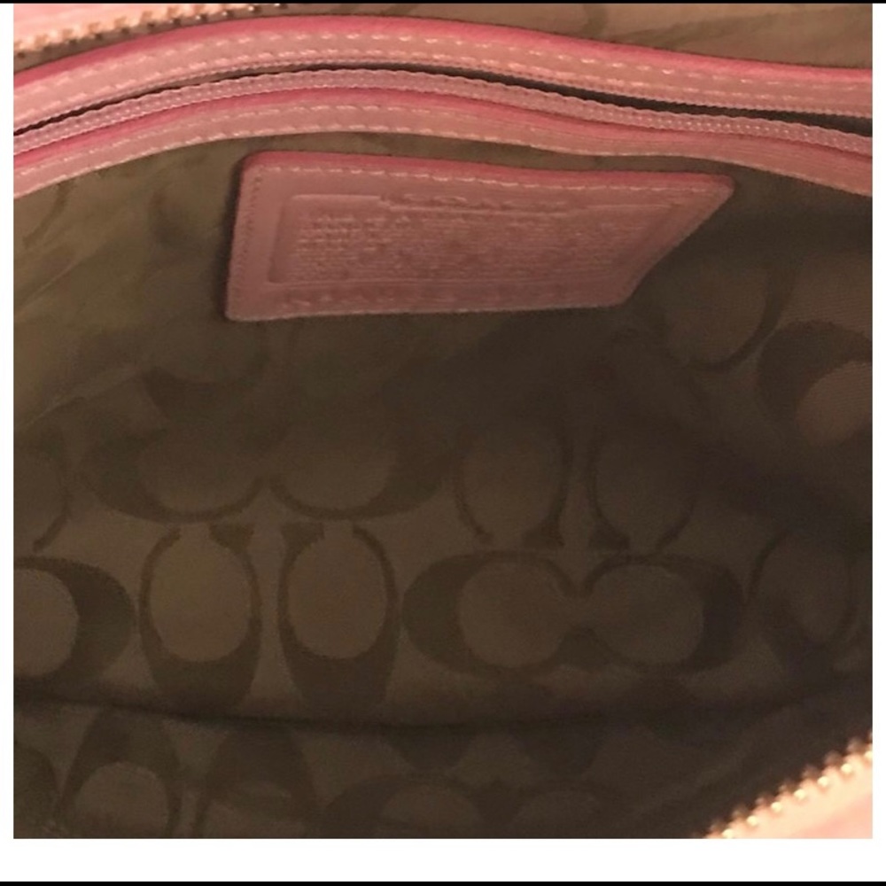 Coach pebble pink leather crossbody purse bag - Picture 4 of 16